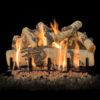 brick fireplace gas logs