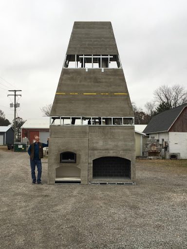custom outdoor brick oven with chimney